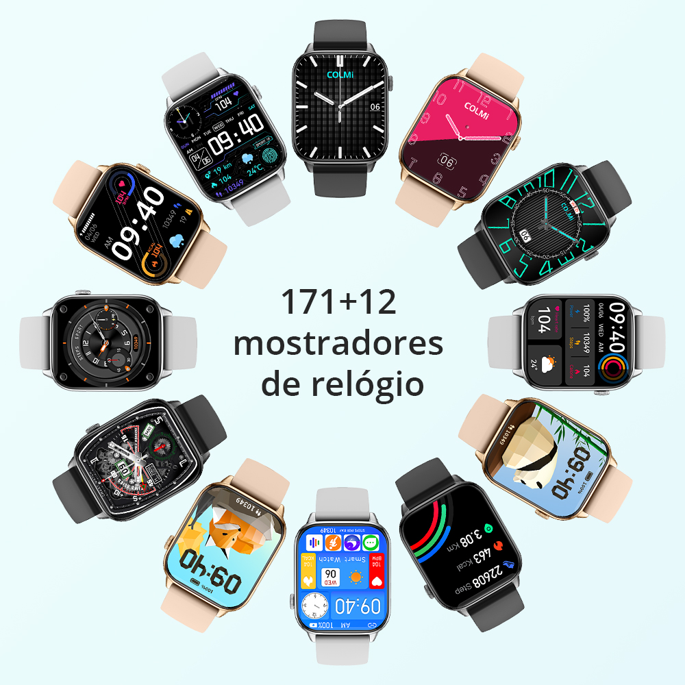 Smartwatch COLMI C60 - 100 Modos Esportivos