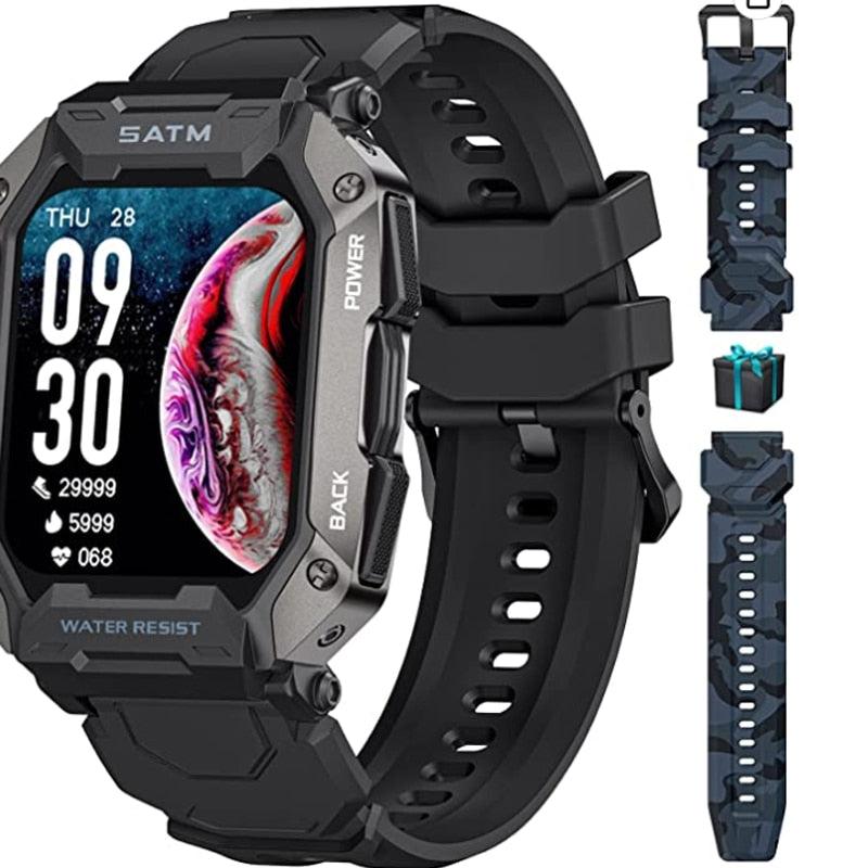 Smartwatch Militar | Prova d'Água | Fitness | Masculino