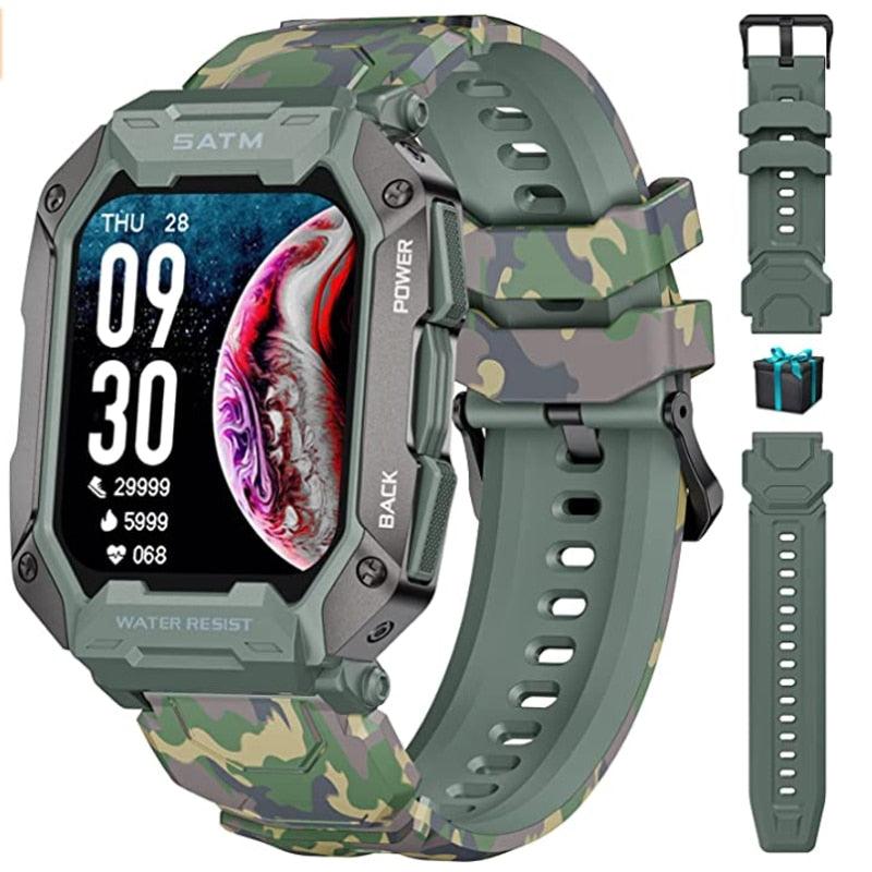 Smartwatch Militar | Prova d'Água | Fitness | Masculino