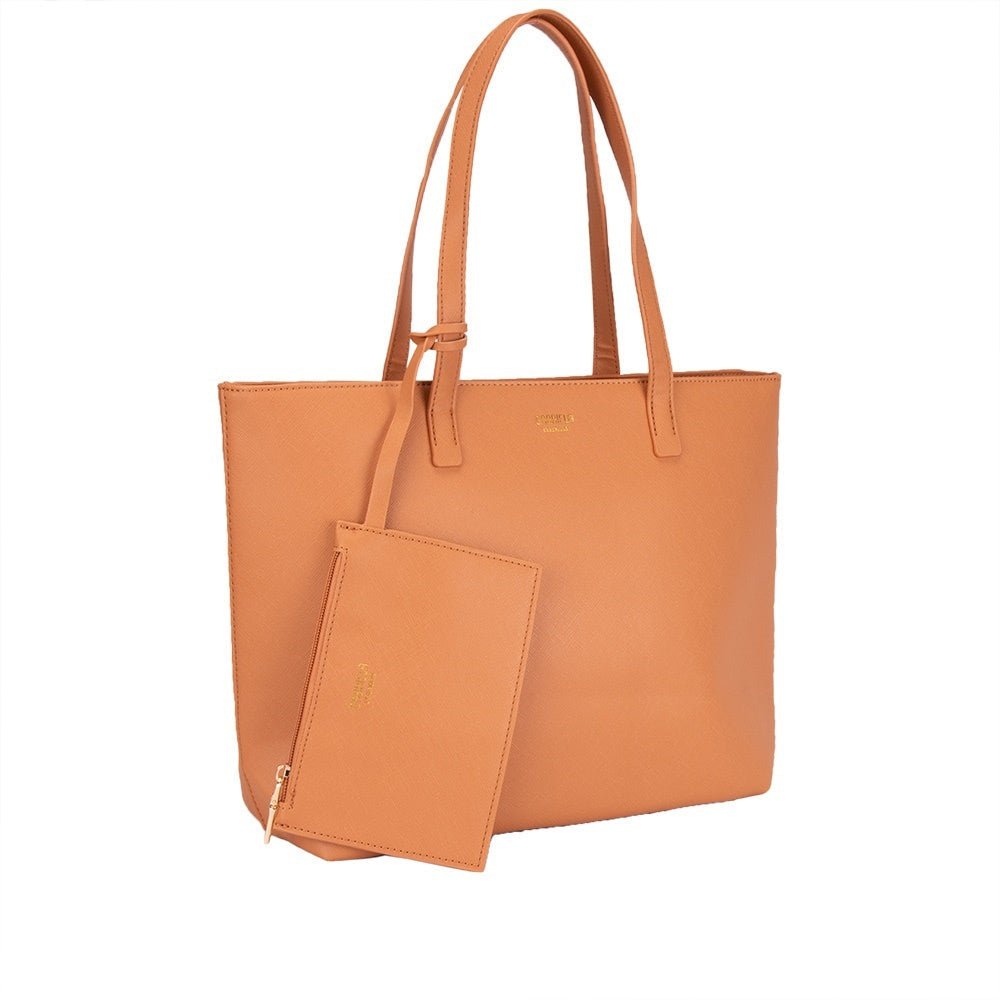 Bolsa Shopping Bag Grande Gabriela Essenciais Niqueleira Caramelo