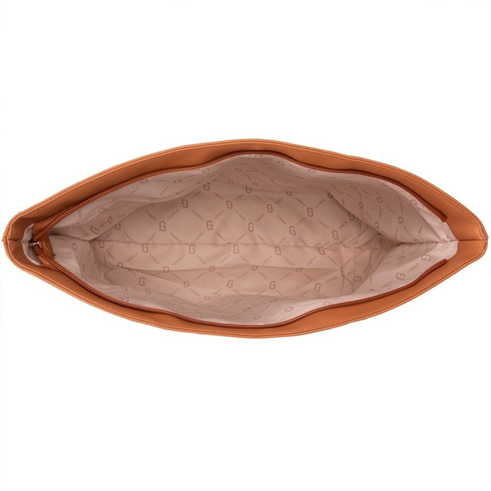 Bolsa Shopping Bag Grande Gabriela Essenciais Niqueleira Caramelo