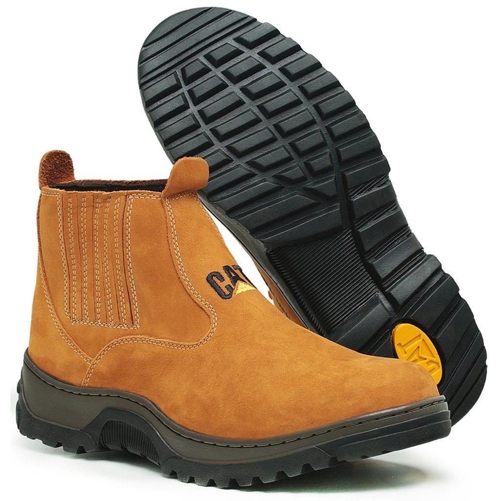 Bota Caterpillar Resistente em Couro Masculina