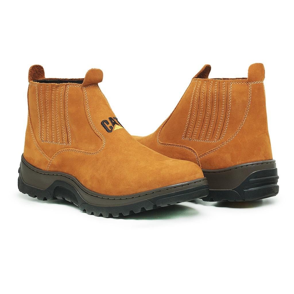 Bota Caterpillar Resistente em Couro Masculina