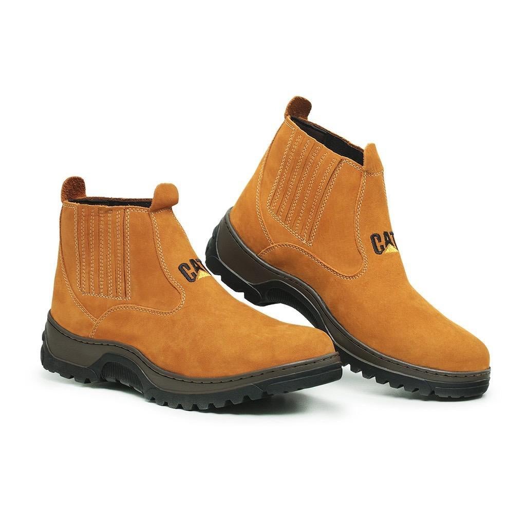 Bota Caterpillar Resistente em Couro Masculina