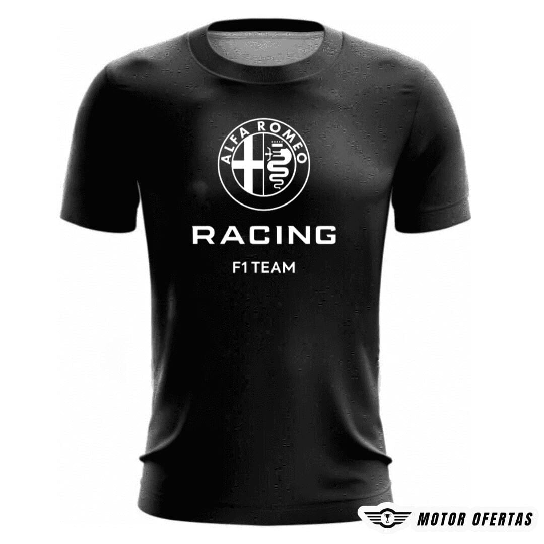 Compre 2 Leve 3 - Camisetas Pretas da F1 de Algodão