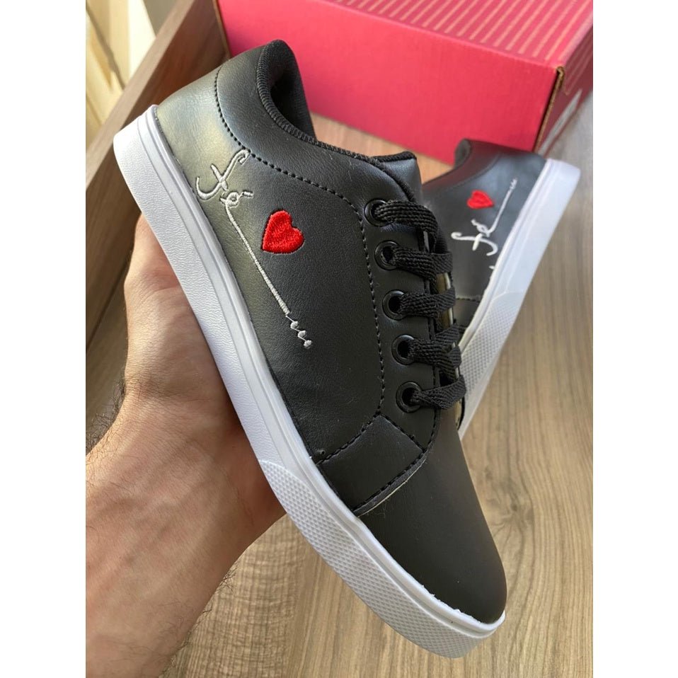 Tênis Feminino Casual Bordado Fé