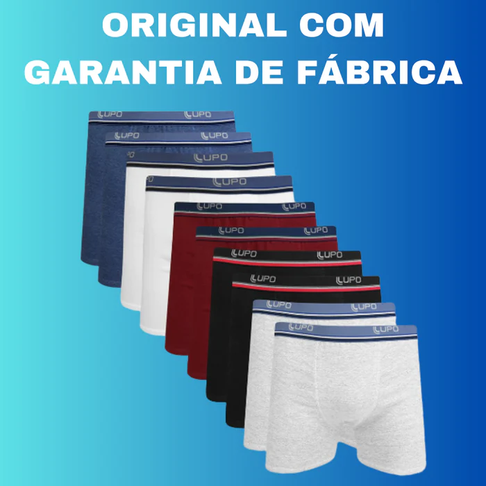 Kit 10-20 Cuecas Lupo Original + Smartwatch IWO 8*