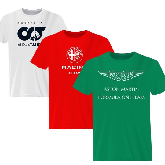 Compre 2 Leve 3 - Camisetas da F1 em Algodão