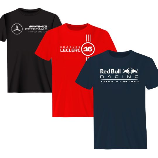 Compre 2 Leve 3 - Camisetas da F1 em Algodão