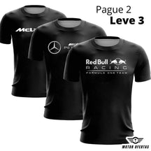 Compre 2 Leve 3 - Camisetas Pretas da F1 de Algodão