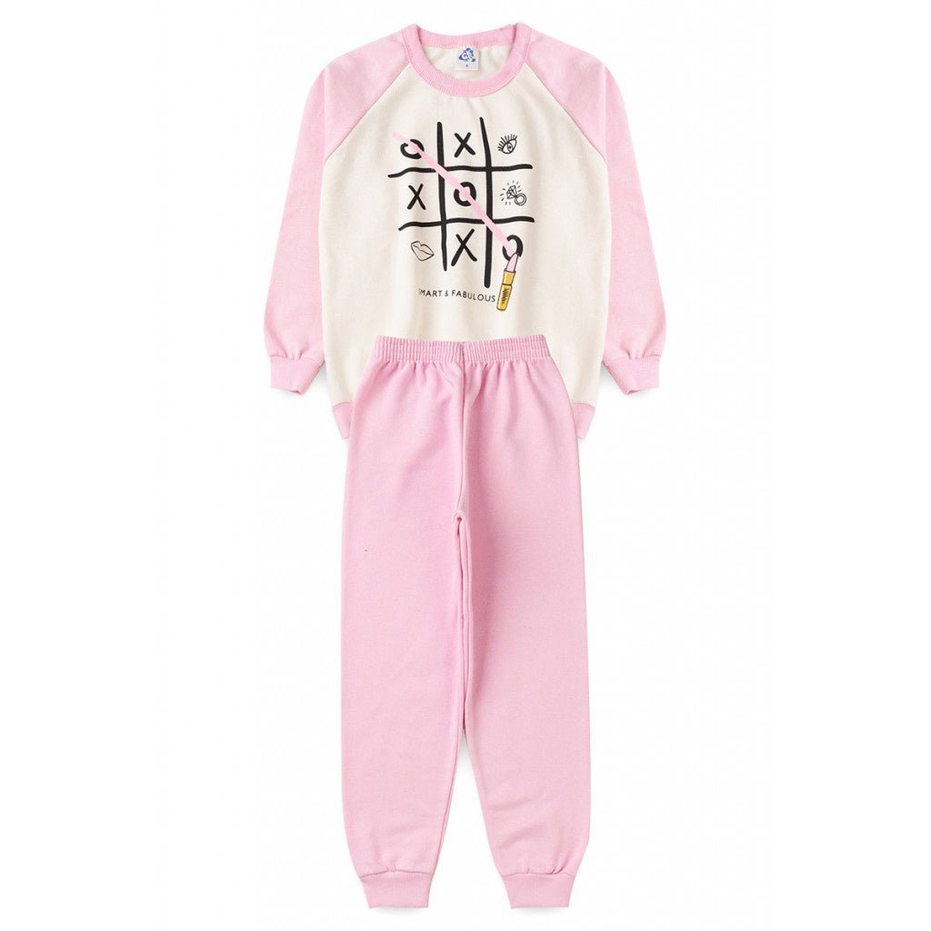 Conjunto Menina Casaco e Calça em Moletom