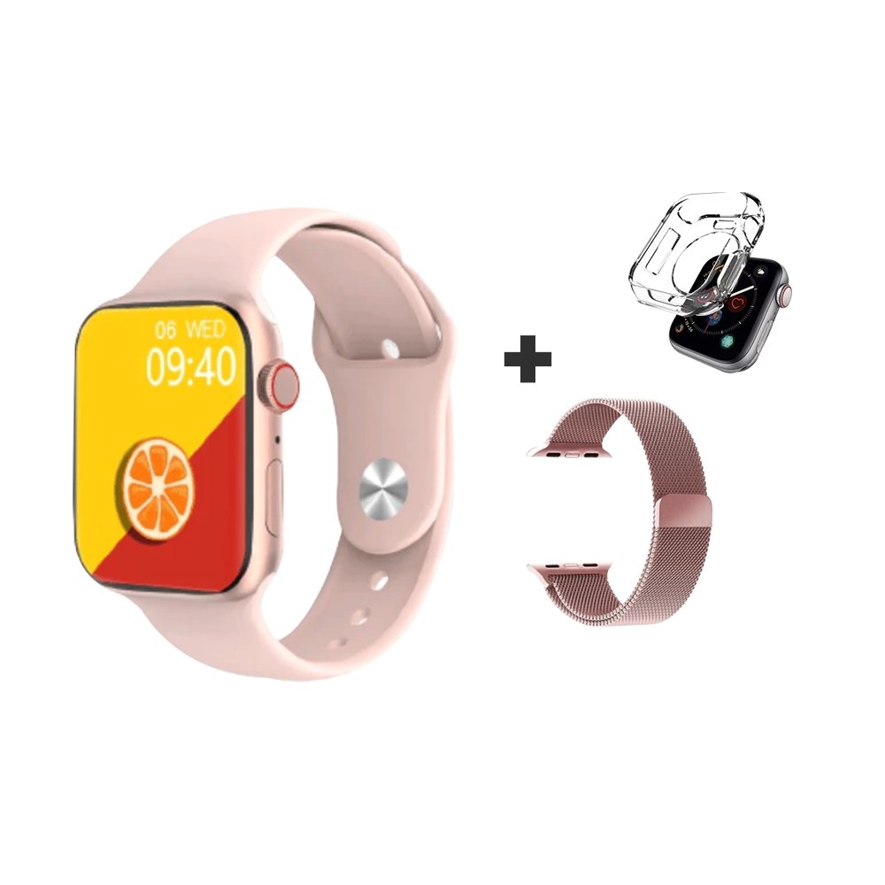 Lançamento Iwo Mini Series 8 + Pulseira Metálica + Case protetora de Brindes