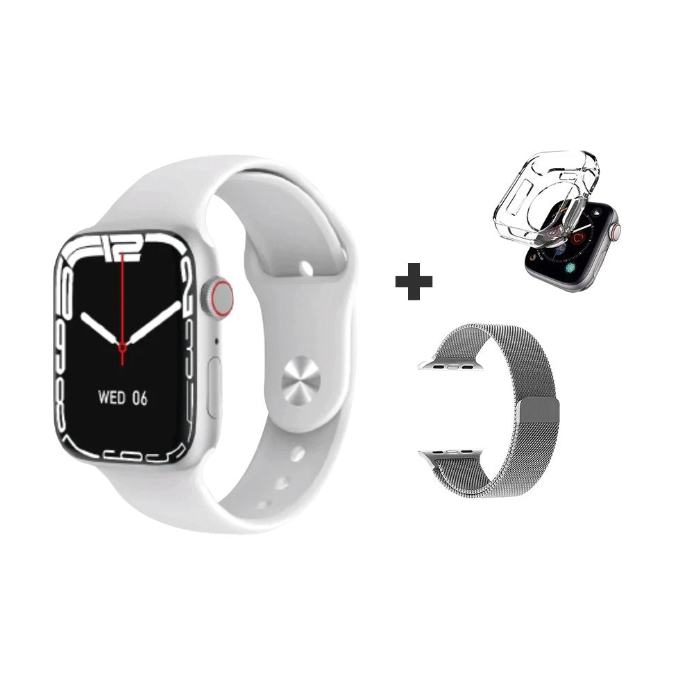 Lançamento Iwo Mini Series 8 + Pulseira Metálica + Case protetora de Brindes